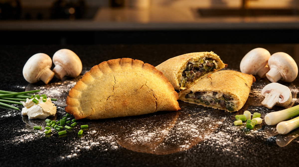 Teresa empanadas made with gluten free ingredients, with mushroom filling